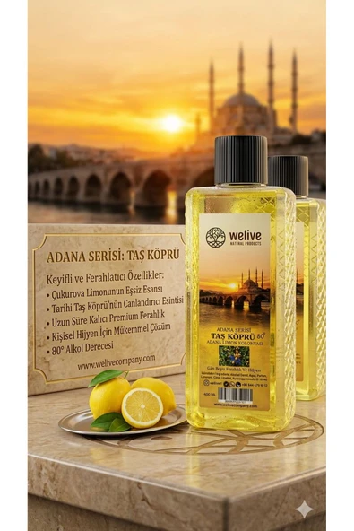 Welive ADANA LİMON KOLONYASI 400 ML 80 DERECE ürün görseli 1