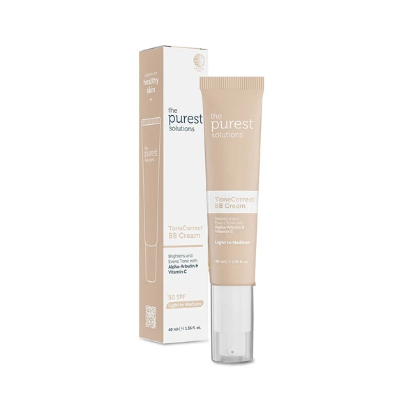The Purest Solutions Lekeli Ciltler İçin Cilt Tonu Eşitleyici BB Krem SPF50+ Açık Orta Ton 40 ml ürün görseli 1