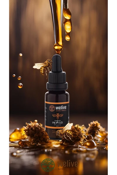 Welive Su Bazlı Propolis Damla Plus – 30 ml – %10 Anadolu Propolisi, Alkolsüz ürün görseli 1