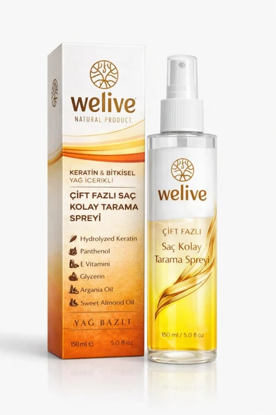 Welive ÇİFT FAZLI KOLAY TARAMA SAÇ SPREYİ 150 ML ürün görseli 1