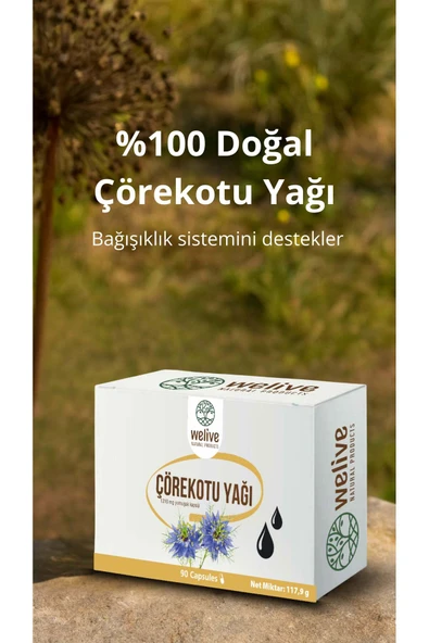 Welive Çörekotu Yağı 90 Kapsül – Soğuk Sıkım, %100 Doğal, ürün görseli 1