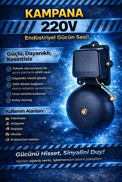 Kampana Zil Çan İşyeri Paydos Mola Zili ürün görseli 1