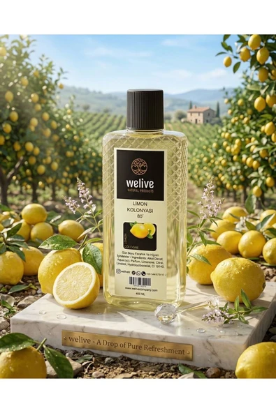 Welive LİMON KOLONYASI 400 ML 80 DERECE ürün görseli 1