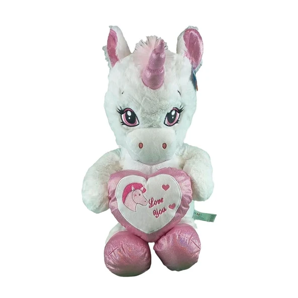 63019 Peluş 60 cm Kalpli Boynuzlu At ürün görseli 1