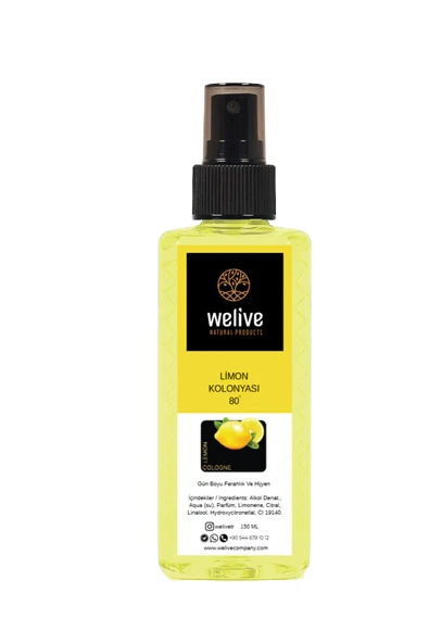 Welive LİMON KOLONYASI 150 ML (SPREY) ürün görseli 1