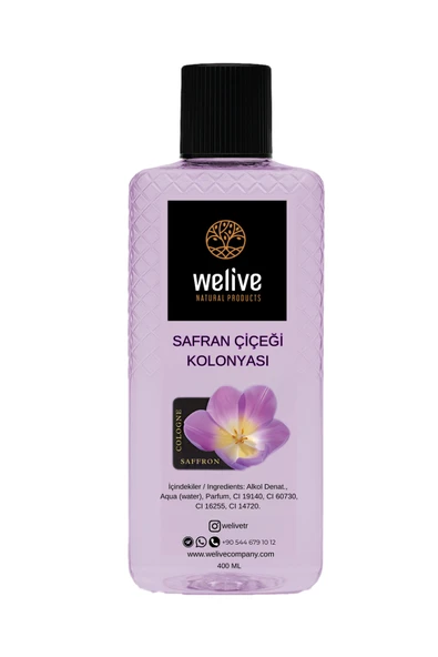 Welive SAFRAN ÇİÇEĞİ KOLONYASI 400 ML 80 DERECE ürün görseli 1