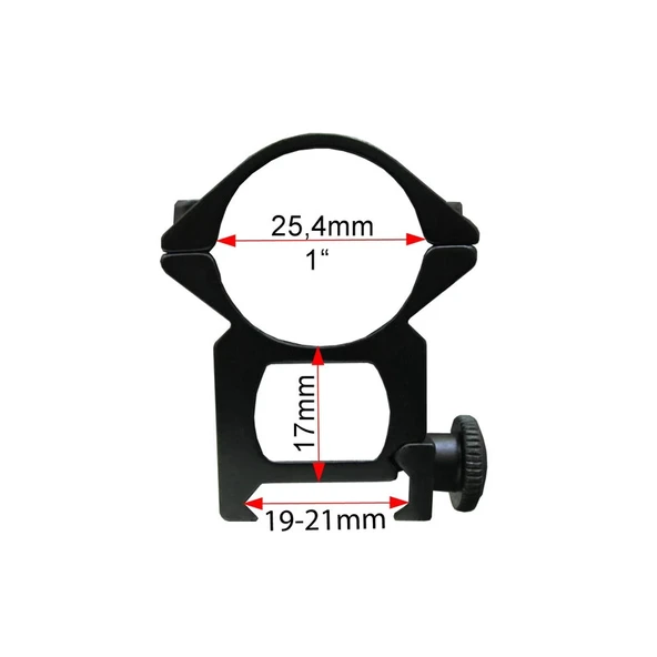Çift Vidalı 22 Mm  Dürbün Montaj Ayağı - Resim 2