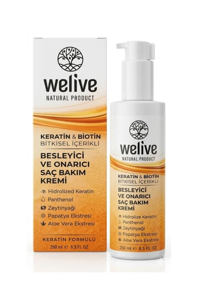 Welive KERATİN & BİOTİN SAÇ BAKIM KREMİ 250 ML ürün görseli 1
