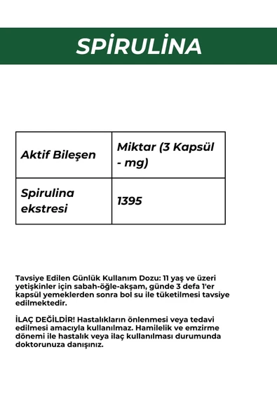 Welive Welıve Spirülina Capsul 90 Kapsül - Resim 4