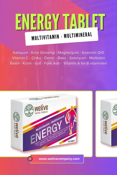 Welive Multivitamin, Multimineral Tablet – Energy Tablet ürün görseli 1