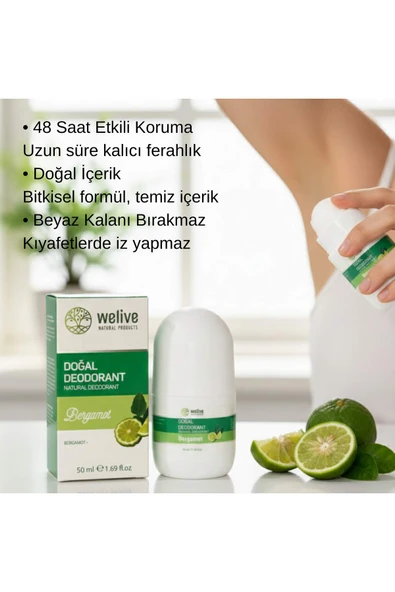 Welive Bergamot Aromalı Roll-on Deodorant ürün görseli 1