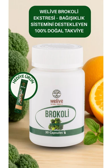 Welive Brokoli Ekstresi 30 Kapsül - Güçlü Antioksidan ve Sindirim Desteği ürün görseli 1