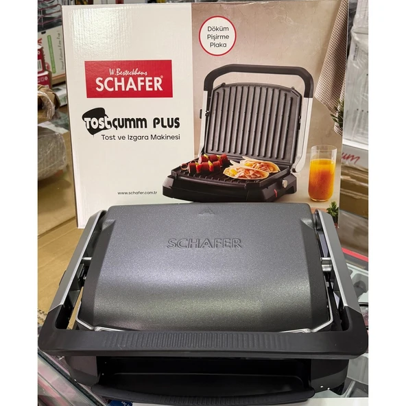 Schafer Tostçumm Plus Tost Ve Izgara Makinesi Siyah ürün görseli 1