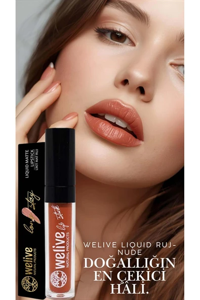 Welive Likit Ruj Nude 5 ml – Doğal Ton, Uzun Süre Kalıcı ve Rahat Formül ürün görseli 1