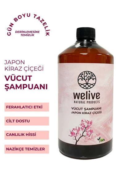 Welive JAPON KİRAZI DUŞ JELİ 1000 ML ürün görseli 1