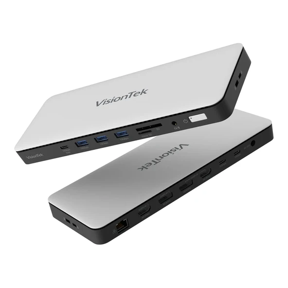 VisionTek VT2600 USB-C Docking Station 3 Monitör Desteği 100W Şarj Triple Display (901531) ürün görseli 1