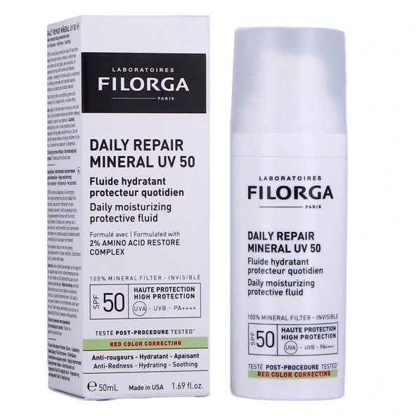 Filorga Daily Repair Mineral UV 50 Fluid 50 ml. - Günlük Onarıcı - Mineral UV 50 Koruyucu - Nemlendirici ürün görseli 1