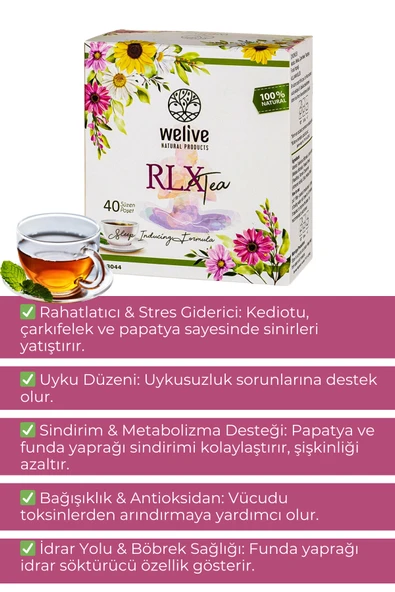Welive Rlx Tea 40'lı Süzen Çay - Resim 2