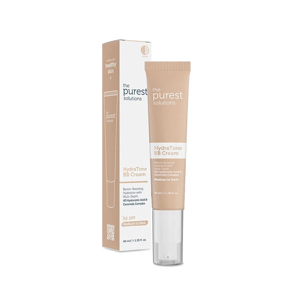 The Purest Solutions Kuru ve Karma Ciltler İçin Yoğun Nemlendirici BB Krem SPF 50+ Orta-Koyu Ton 40 ml ürün görseli 1