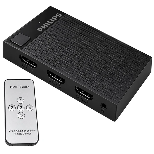 Philips SWV9023D/93 5-Giriş 1-Çıkış 4K HDMI Switch (Seçici) ürün görseli 1