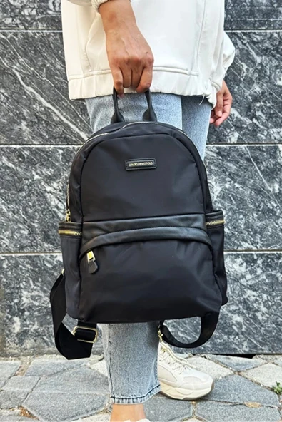 Just Polo Kadın İthal Saten Kumaş Şık Okul Ve Sırt Çantası Shopper ürün görseli 1