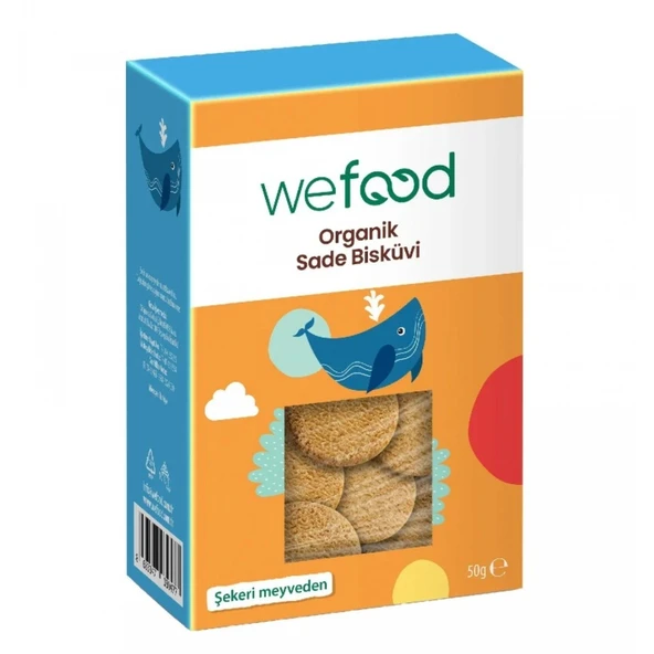 Wefood Organik Kids Sade Bisküvi 50 Gr ürün görseli 1