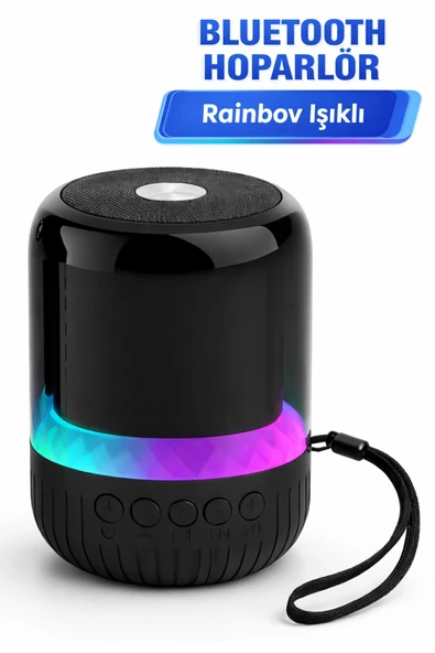 MAX-102 Mini Taşınabilir Bluetooth Hoparlör LED Işıklı – USB & TF Kart Destekli ürün görseli 1