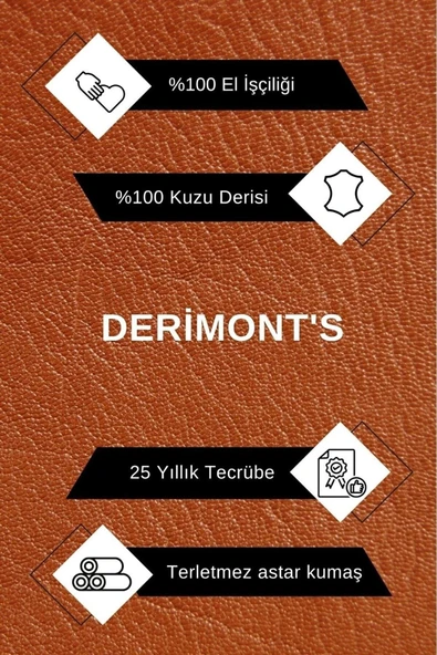 Hakiki Deri Erkek Kahve Düğmeli Ceket - Resim 2