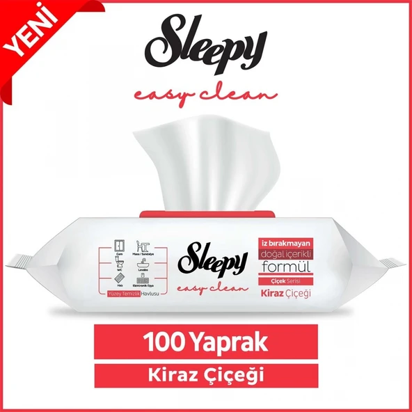 Sleepy Çiçek Serisi Yüzey Temizlik Havlusu 100 Adet Kiraz ürün görseli 1