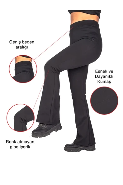 Love Fuchsia Underwear Kadın Yüksek Bel Ispanyol Paça Çelik Interlok Kumaş Toparlayıcı Tayt Pantolon iz yapmaz- ürün görseli 1