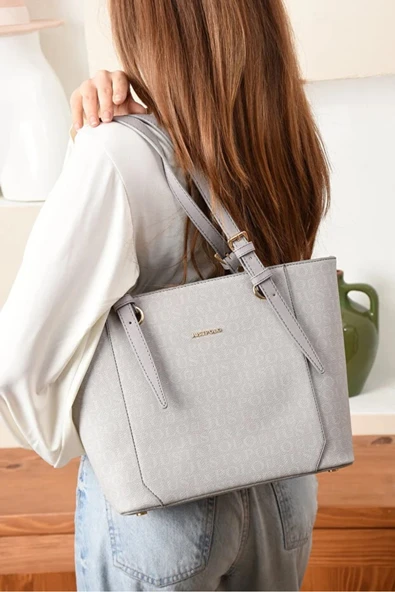 Just Polo JP POLO Kadın Büyük Boy Lüks El Çantası EBAT : 24 X 27 CM Shopper ürün görseli 1