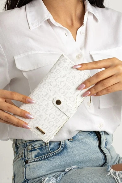 Just Polo Kadın 20 Kart Bölmeli Fermuarlı ve Kapaklı Cüzdan Shopper ürün görseli 1