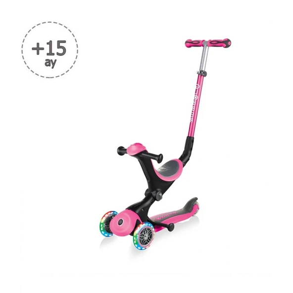 Globber Go Up Deluxe Scooter (ışıklı) Pembe - Resim 2