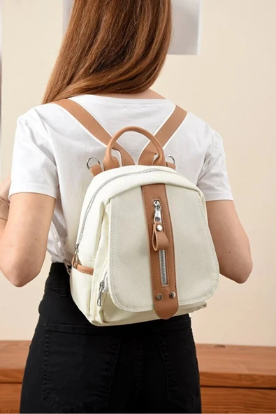 Just Polo Günlük Kombinlere Uygun Kadın Orta Boy Ayarlanabilir Askılı Şık Lakost Sırt Çantası Shopper ürün görseli 1