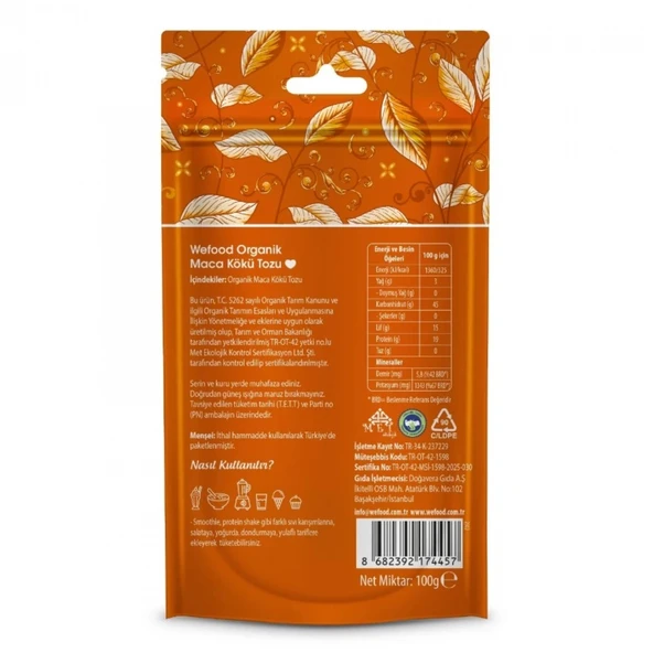 Wefood Maca Tozu 100 Gr - Resim 3