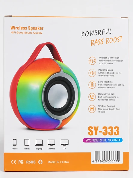 Ultra Bass RGB Işıklı Kablosuz Hoparlör – Taşınabilir Güçlü Ses, Net ve Yüksek Ses Kalitesi, Şık Saplı Tasarım ürün görseli 1