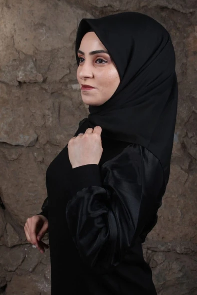 Beyce Kenarı Dikişli Tülbent Tek Renk Yazma Coton Pamuklu ürün görseli 1