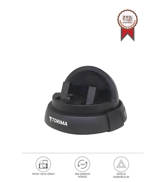 Torima JX-059 Siyah 360 Derece Dönebilen Numaratörlü Güçlü Araç İçi Telefon Tutucu ürün görseli 1