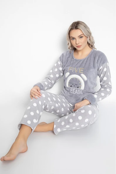 Pijamoni tissue Welsoft Polar Kadın Pijama Takımı ürün görseli 1