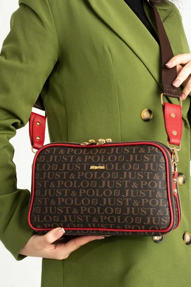 Just Polo Kadın Kahve Kırmızı Orta Boy Şıklığı Ve Konforu Buluşturan Omuz Çantası Shoulder Bag 342053MH ürün görseli 1