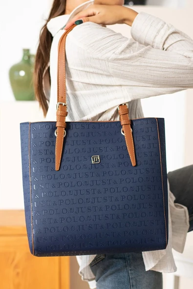 Just Polo Günlük Kombinlere Uygun Kadın Büyük Boy 2 Bölmeli El Çantası Large Tote Bag P344028MH ürün görseli 1