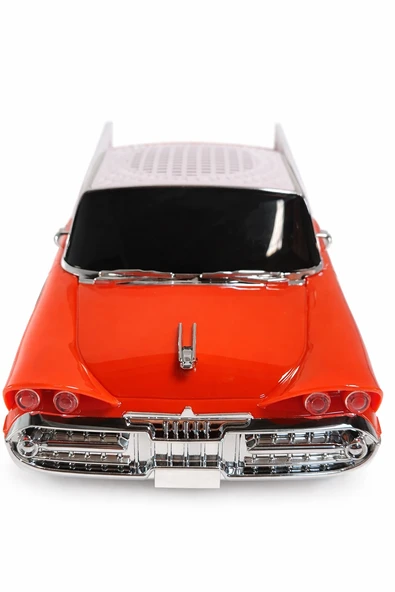 WS-1965 Nostaljik Araba Görünümlü Bluetooth,Hafıza Kartı,Usb Bellek,Aux Ve Radyo Destekli Hoparlör (Orange) ürün görseli 1