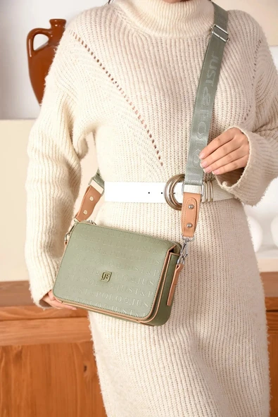 Just Polo Kadın Kabartma Baskılı El Ve Omuz Çantası Shoulder Bag ürün görseli 1