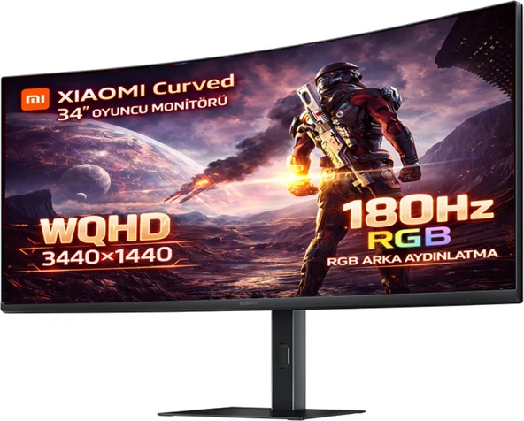 Xiaomi Kavisli Oyun Monitörü G34WQI Eu Monitör 34 Inç Va Wqhd 180 ürün görseli 1
