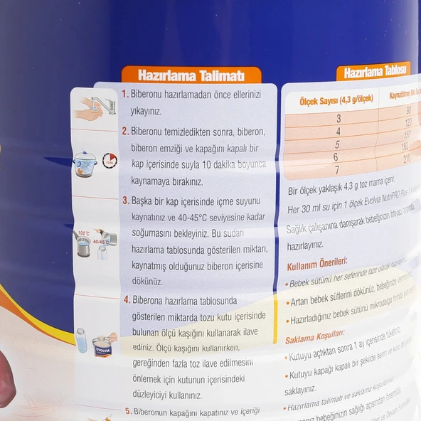 Evolvia Nutripro Plus Bebek Sütü 1 800 Gr - Resim 8