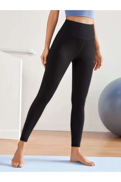 LOCHAL Compressive Siyah Toparlayıcı Extra Yüksek Bel  Dalgıç Spor Tayt ürün görseli 1