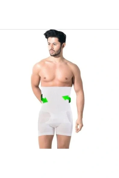 Form Angel Erkek Toparlayıcı Dikişsiz Yüksek Bel Boxer Korse ( Beyaz Renk) ürün görseli 1