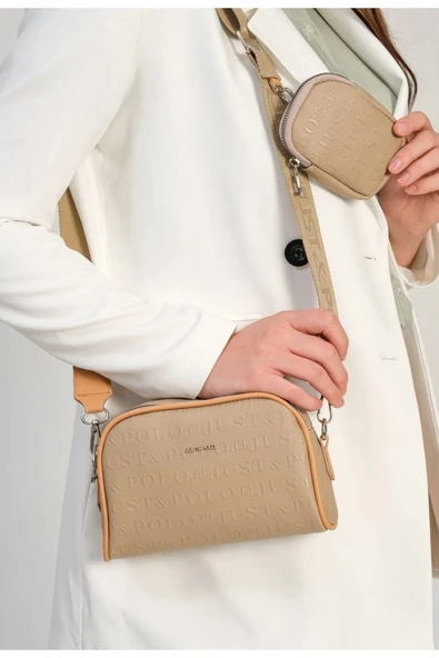 Just Polo Kadın Gofraj Cüzdanlı Omuz Çantası 4009MH ürün görseli 1