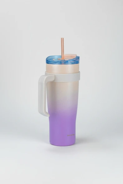 Bernardo Alto Pipetli Termos Bardak Pembe 1000ml ürün görseli 1