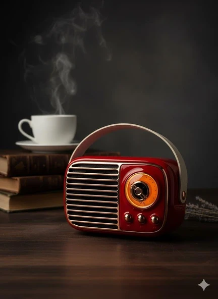 GTS-1959 Retro Bluetooth Hoparlör – Askılı Tasarım, USB & TF Kart Destekli, Taşınabilir Mini Ses Sistemi Kırmızı ürün görseli 1